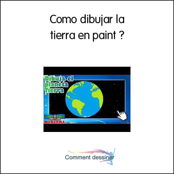 Como dibujar la tierra en paint